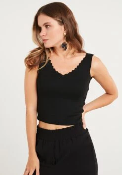 LELA Regular Fit - Top - Black -Stijl Verkoop 01ed132e235e4cdeaa93145023c2a850