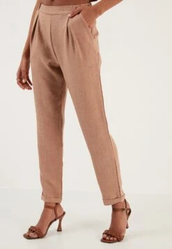 LELA Slim Fit - Broek - Camel -Stijl Verkoop 033fa742a91345bdb7efc3b44819b1a1