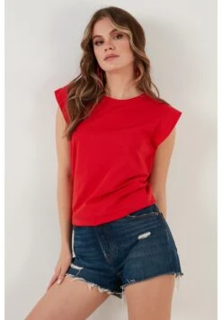 LELA Crew Neck - T-Shirt Basic - Red -Stijl Verkoop 0498d3572dce4f0a9db5be00822636a7