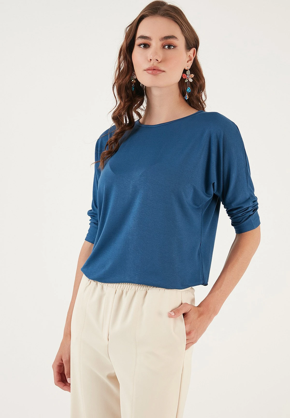 LELA Crew Neck- Longsleeve - Indigo 8 LELA Crew Neck- Longsleeve - Indigo - Afbeelding 6