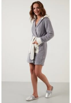 LELA Regular Fit - Badjas - Grey -Stijl Verkoop 05954dcbc3024278b52c5e67500a9b99