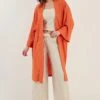LELA Mantel - Orange -Stijl Verkoop 060d0fb535004533b551b9118013325a