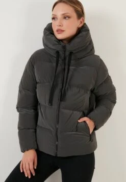 Lela Hooded Puffer Flame - Winterjas - Grey