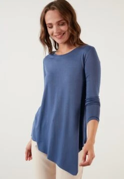 LELA Slim Fit - Longsleeve - Indigo -Stijl Verkoop 08adb03d06b84d92969e604e311b11ce