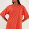 LELA Loose Fit - T-Shirt Basic - Brick Red -Stijl Verkoop 08cec47f02064b17a0c94f8fa15e3fa4