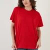 LELA Crew Neck- T-Shirt Basic - Red -Stijl Verkoop 0b360087b1504207b9ab827617d830e3