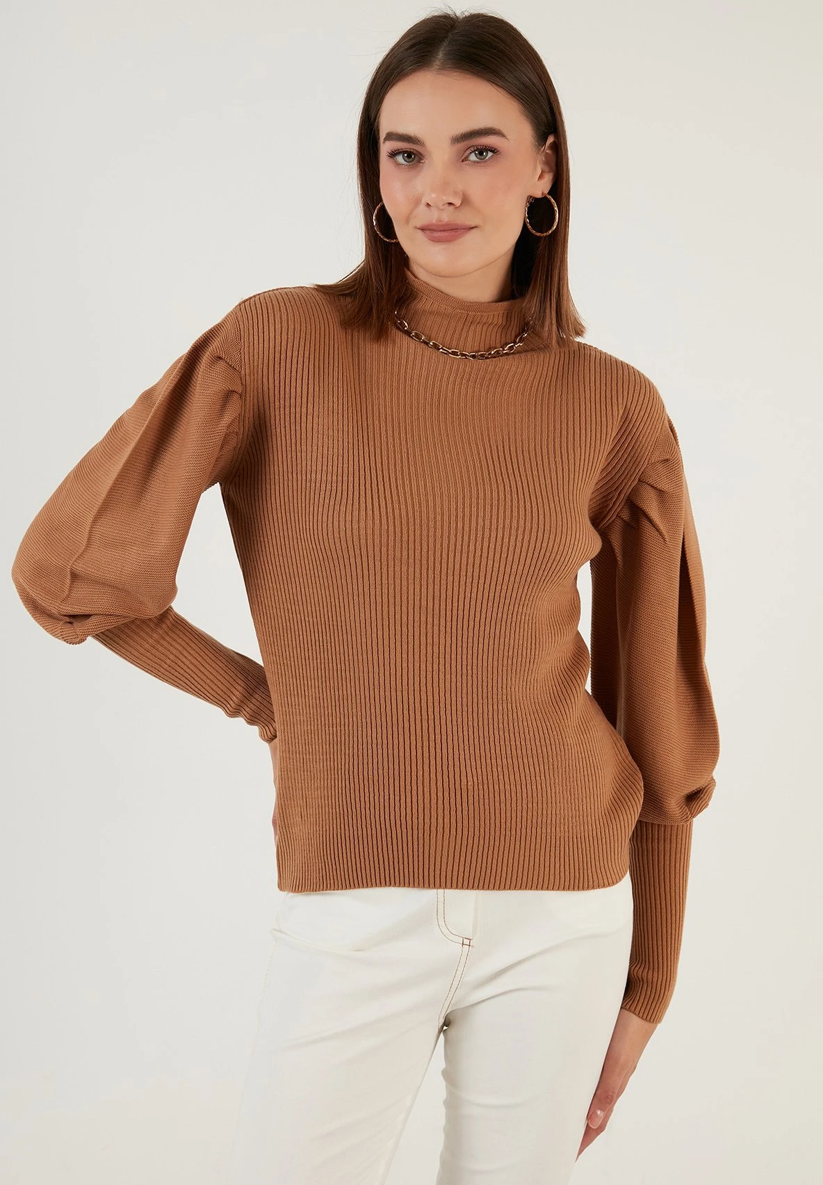 LELA Regular Fit - Trui - Light Brown 3 LELA Regular Fit - Trui - Light Brown