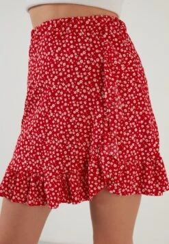 LELA High Waist - Wikkelrok - Red -Stijl Verkoop 0cb064b8da894bd48e1a86ec57b3d08a