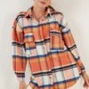LELA Overhemdblouse - Orange Color -Stijl Verkoop 0d0a6e2608444dce918f653deb4e6588