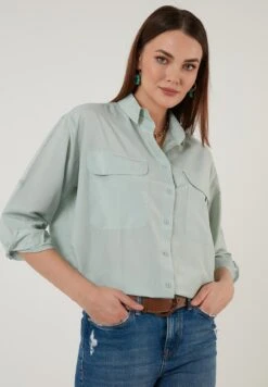 LELA Loose Fit - Overhemdblouse - Grass Green -Stijl Verkoop 0d61e6ee50f840ec9d95d977fee49fa5