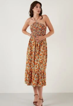 LELA Regular Fit - Jurk - Orange/Yellow -Stijl Verkoop 0f35a4761e2d4b42b343534079c14bfc