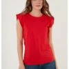 LELA Crew Neck - T-Shirt Basic - Red -Stijl Verkoop 0f763ac29ba941c8ae5656173f051fdb