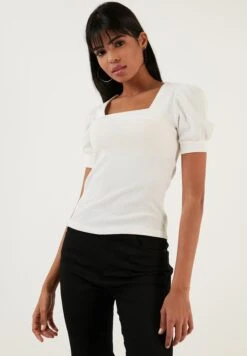 LELA Slim Fit - Blouse - Ecru -Stijl Verkoop 0fa735dd47d6422685a0856cf8f824e4