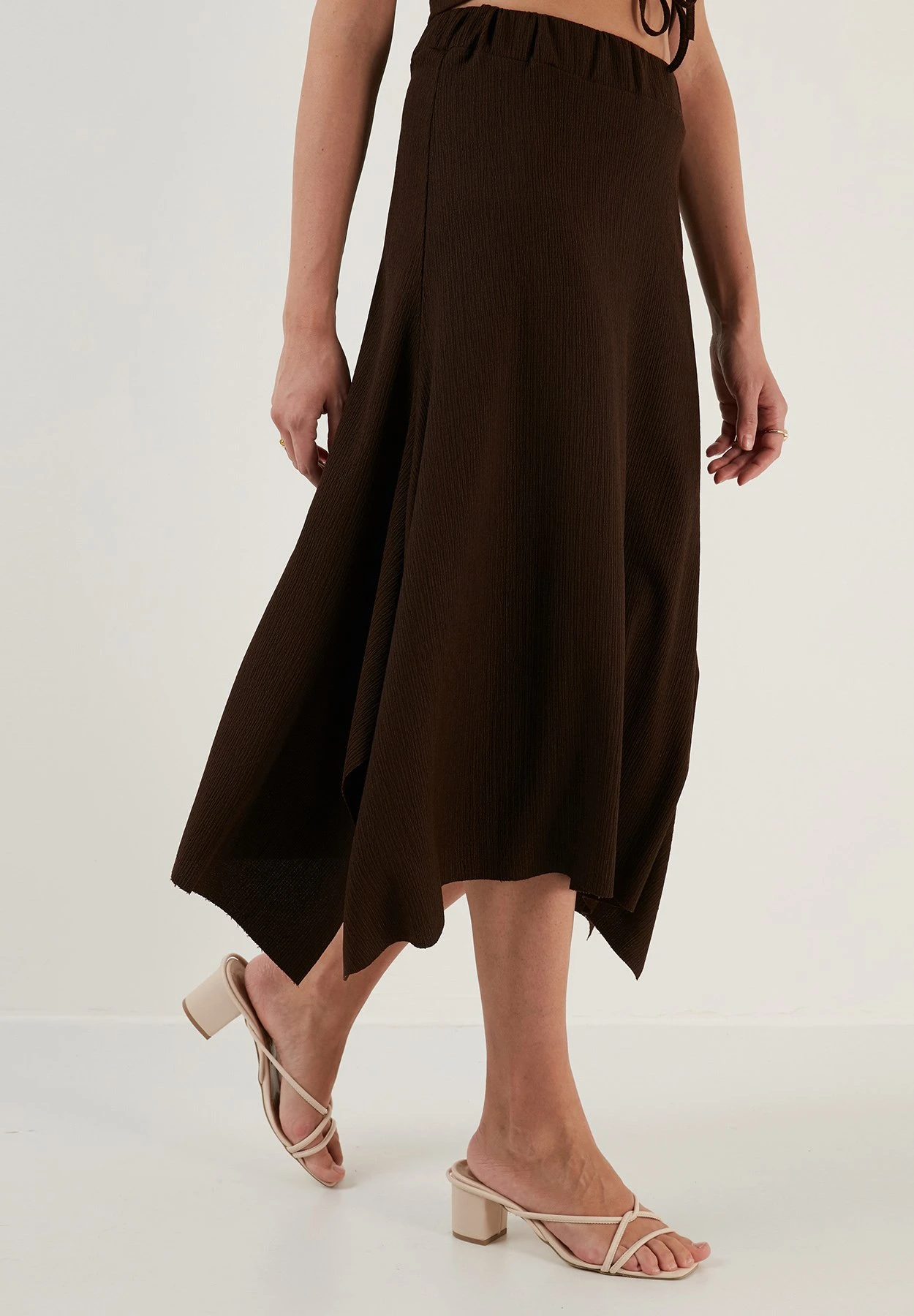 LELA A-Lijn Rok - Brown 6 LELA A-Lijn Rok - Brown - Afbeelding 4