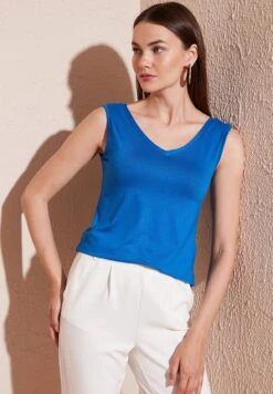 LELA Regular Fit - Top - Royal Blue -Stijl Verkoop 11f2fa98114346e4bdfacb6ab50e39dd