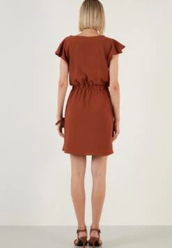 LELA Regular Fit - Jurk - Brick Red -Stijl Verkoop 12b575ff56794010b1b857b68ed348bd