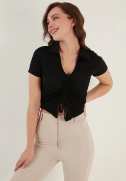 LELA Slim Fit - Blouse - Black 12 LELA Slim Fit - Blouse - Black -Stijl Verkoop 13c847fbde97438da190e4282f126379