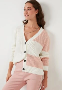 LELA Regular Fit - Vest - Pink, White -Stijl Verkoop 1451c50213484c349f07fcaffc512fcb