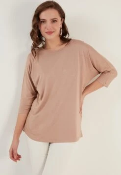LELA Crew Neck- Longsleeve - Biscuit Color