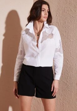 LELA Regular Fit - Overhemdblouse - White -Stijl Verkoop 156ce374b24c468191c2105314492015