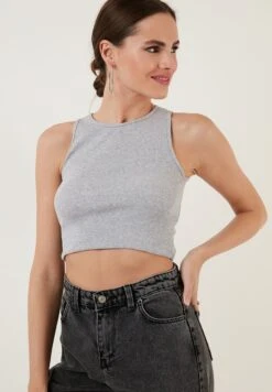 LELA Top - Grey -Stijl Verkoop 156d6f044b07489dbc97318e491fd7eb