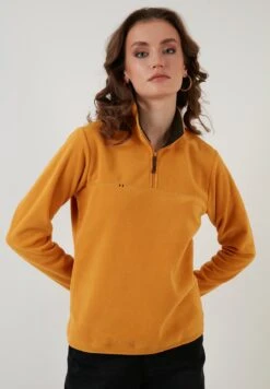 LELA Slim Fit - Fleece Trui - Mustard Color -Stijl Verkoop 15abd0199d034269b43c8e1e147353e0