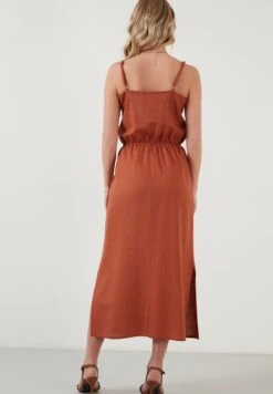 LELA Jurk - Brick Red -Stijl Verkoop 17185cbb625e436497bee99eccb20f9c