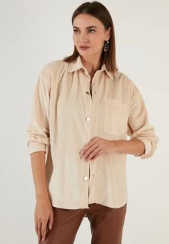 LELA Loose Fit - Overhemdblouse - Beige 12 LELA Loose Fit - Overhemdblouse - Beige -Stijl Verkoop 1a36c5e99a82418db5200a9a3525c3c3
