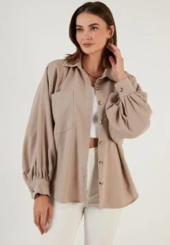 LELA Overhemdblouse - Mink Color