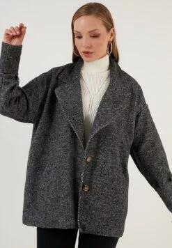 LELA Loose Fit - Halflange Jas - Black -Stijl Verkoop 1cb93414f9d649e7a9f86b0991a369d1