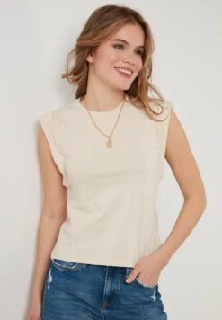 LELA Crew Neck- Top - Stone Colored