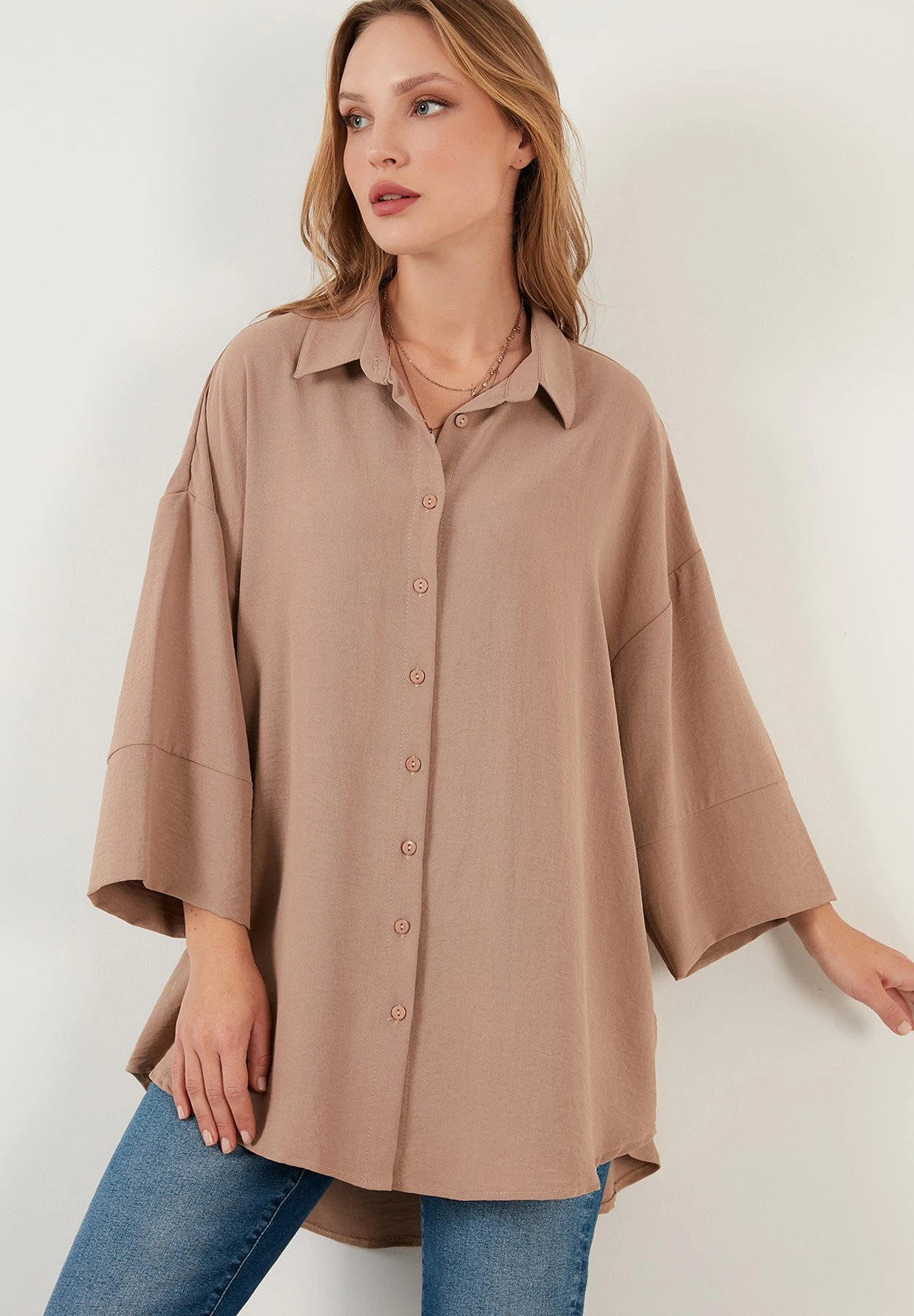 LELA Overhemdblouse - Mink 3 LELA Overhemdblouse - Mink