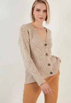 LELA Regular Fit - Vest - Beige -Stijl Verkoop 1ec1a7c69f35418ea571435d838d116c