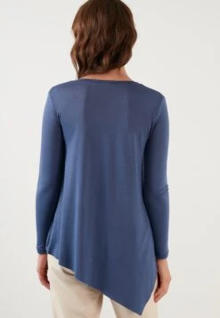 LELA Slim Fit - Longsleeve - Indigo -Stijl Verkoop 206d806d986043d69fe7446325579691