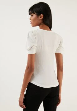 LELA Slim Fit - Blouse - Ecru -Stijl Verkoop 22496244b0c749ba917e6a3797b97cbe