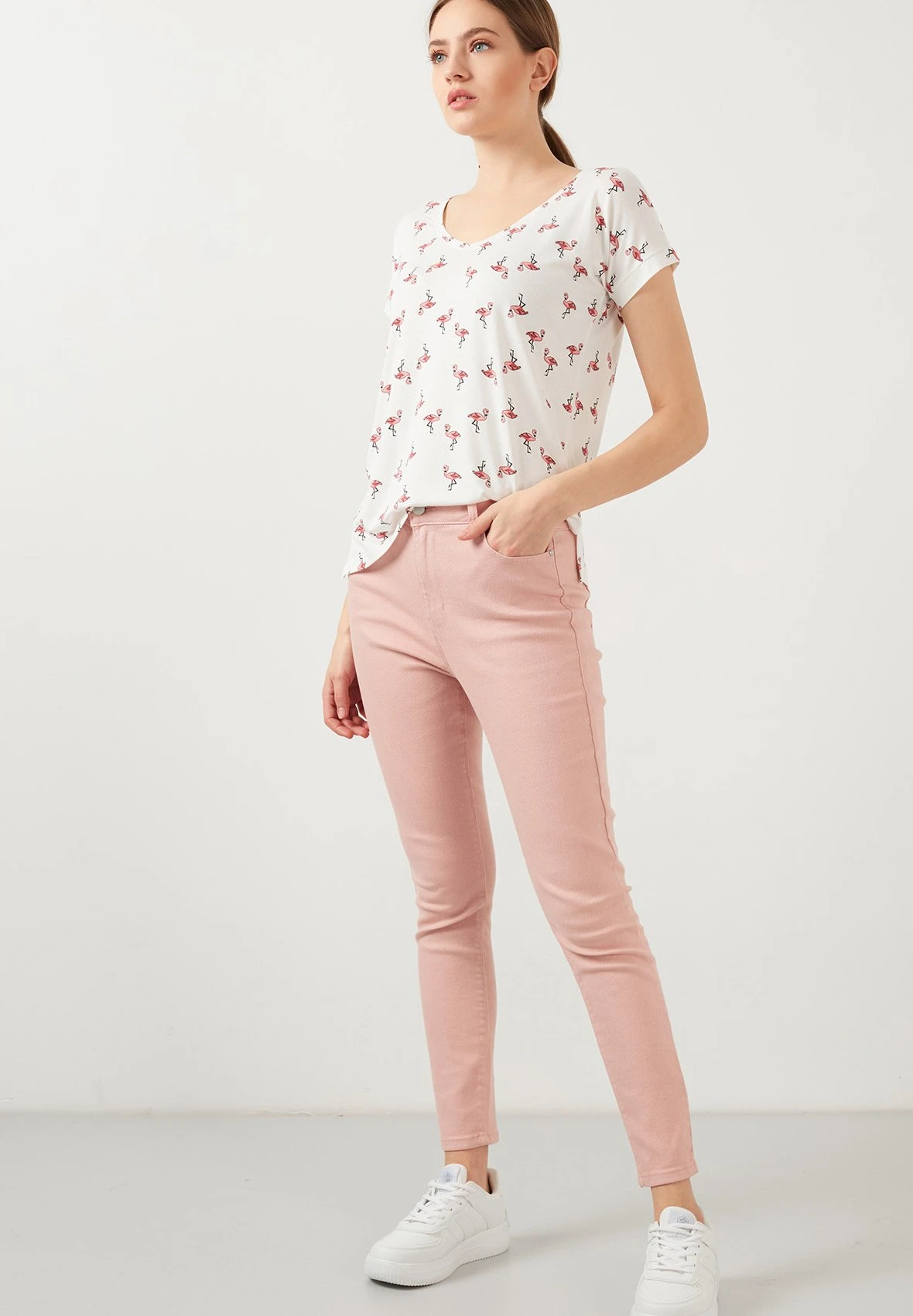 LELA Slim Fit - T-Shirt Print - Fuchsia 4 LELA Slim Fit - T-Shirt Print - Fuchsia - Afbeelding 2