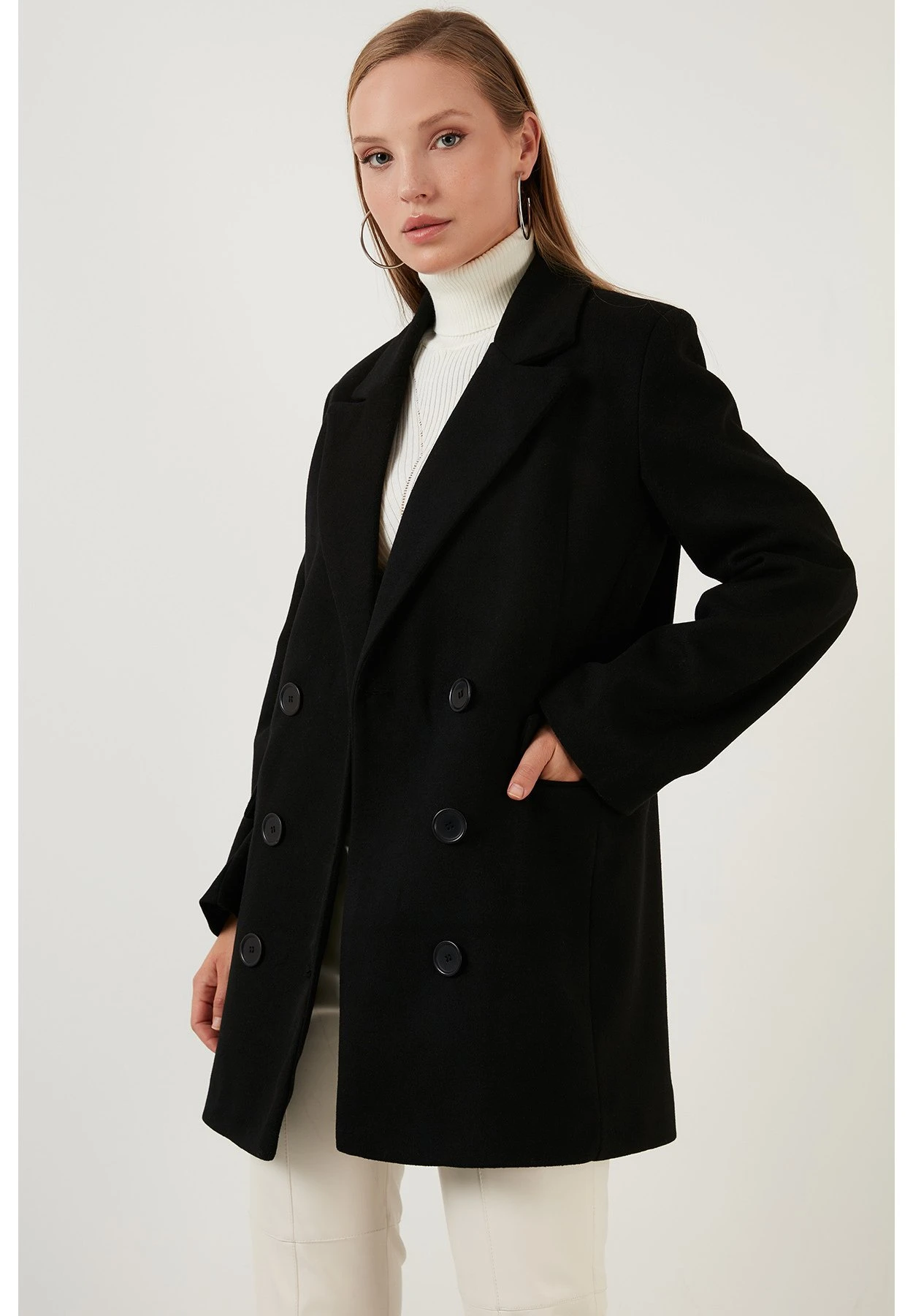 LELA Halflange Jas - Black 8 LELA Halflange Jas - Black - Afbeelding 6