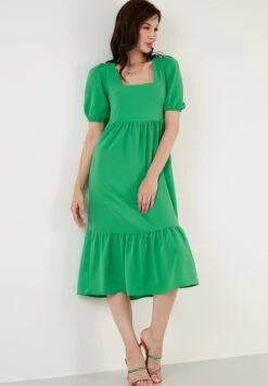 LELA Regular Fit - Jurk - Green -Stijl Verkoop 25e5e17846584b039f5d8dc689a7a02c