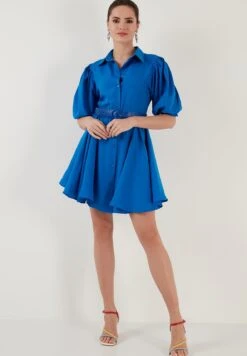 LELA Regular Fit - Blousejurk - Saxe Blue -Stijl Verkoop 2752d4b1041b4384be6ca577adfd067f