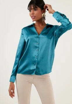LELA Regular Fit - Overhemdblouse - Green -Stijl Verkoop 287a541cf98f4022b0ab9a6fd81fb5ee