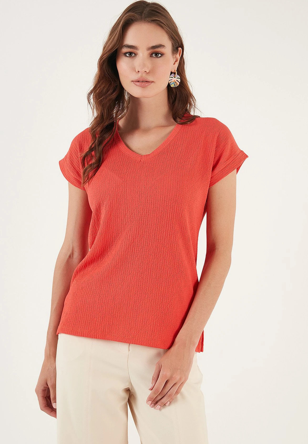 LELA Regular Fit - Blouse - Coral 6 LELA Regular Fit - Blouse - Coral - Afbeelding 4