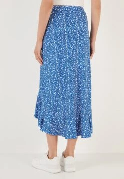 LELA Midi - A-Lijn Rok - Blue -Stijl Verkoop 2ac52905a3ec47d68cfba97fc56580a3