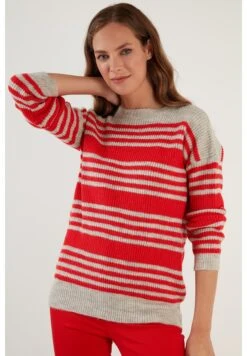 LELA Regular Fit - Trui - Light Grey Orange -Stijl Verkoop 2b3c426ef0f248d591cdf0d84bb9ff46