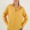 LELA Regular Fit - Overhemdblouse - Mustard -Stijl Verkoop 2cbb37db3a144c36bfff192f105a4111