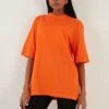 LELA Loose Fit - T-Shirt Basic - Orange