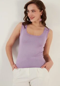 LELA Slim Fit - Top - Lilac 10 LELA Slim Fit - Top - Lilac -Stijl Verkoop 2f927f34634741518e530550fddfffb6