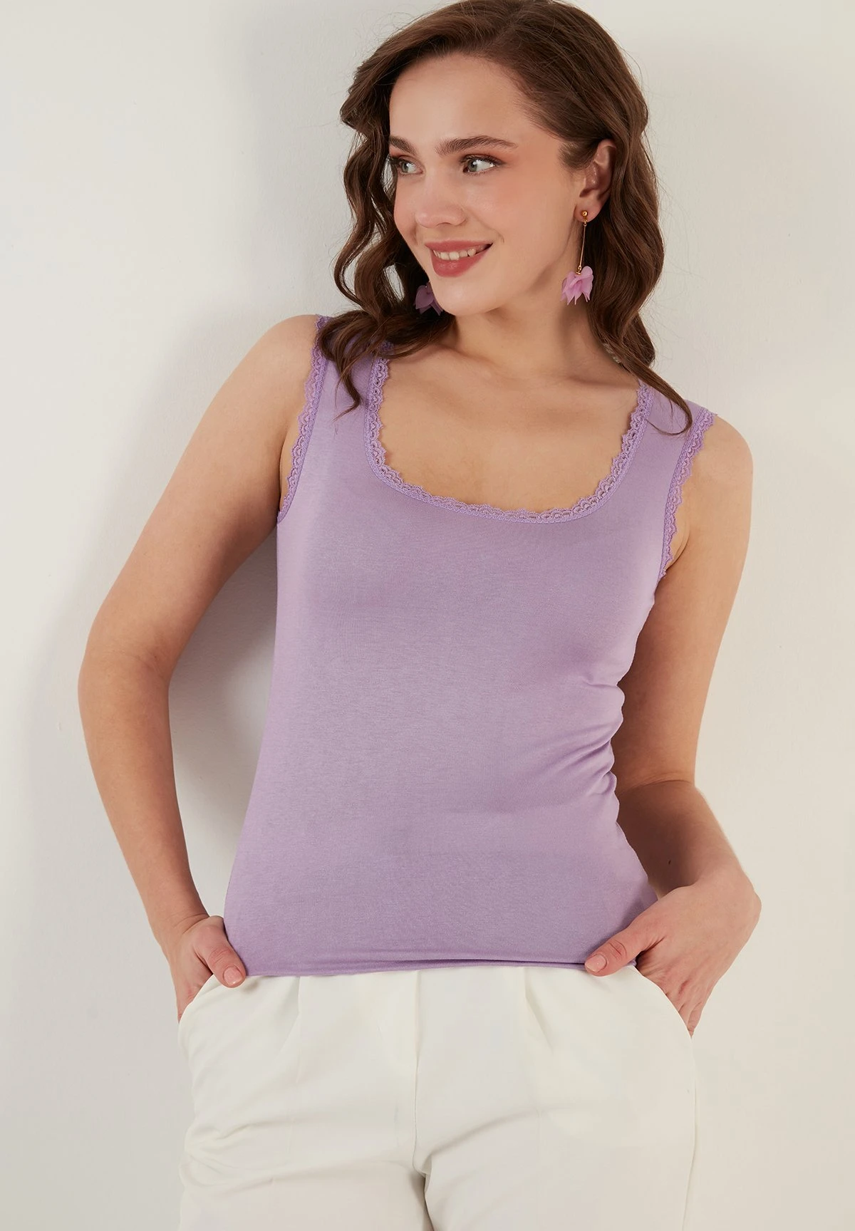 LELA Slim Fit - Top - Lilac 6 LELA Slim Fit - Top - Lilac - Afbeelding 4
