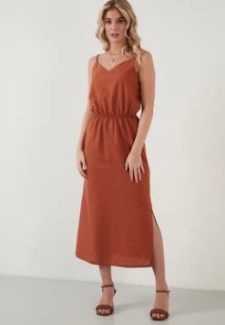 LELA Jurk - Brick Red -Stijl Verkoop 31cbd47a86a64ab2b0acef486e9321fa