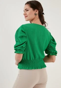 LELA Blouse - Green -Stijl Verkoop 31ea8378dda14b899ca205ac70d93407