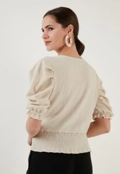 LELA Blouse - Stone -Stijl Verkoop 325c2d9545b34fa68d222258091bee12